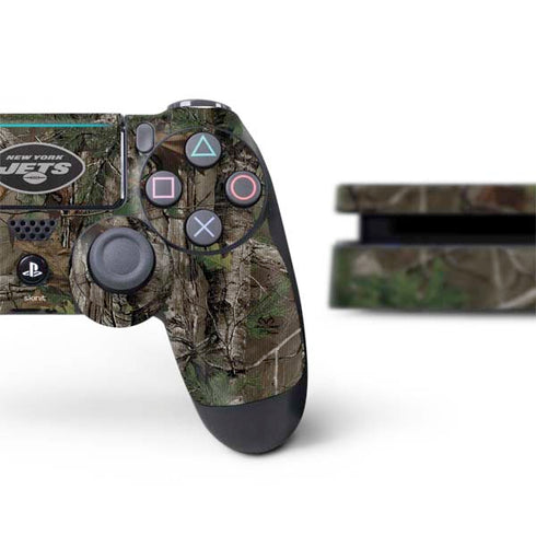 NFL New York Jets Realtree Xtra Green Camo PS4 Slim Bundle Skin